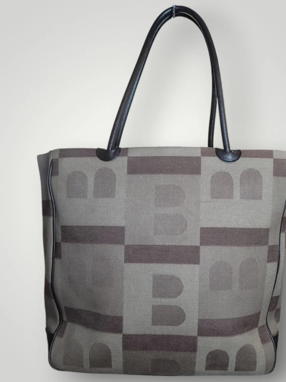 Bally Bevilacqua Monogram Canvas Tote Bag With Pouch EUC